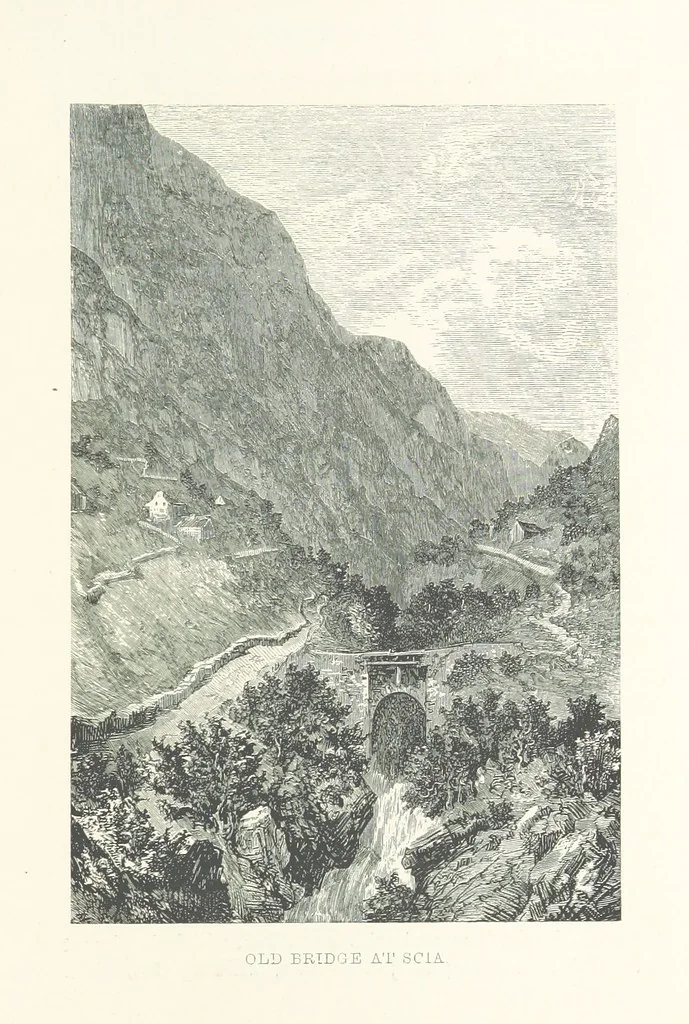 An illustration from The Pyrenees: a description of summer life at French watering places ... With ... illustrations by Gustave Doré, and a new map of the Central Pyrenees, 1881, leaf 145