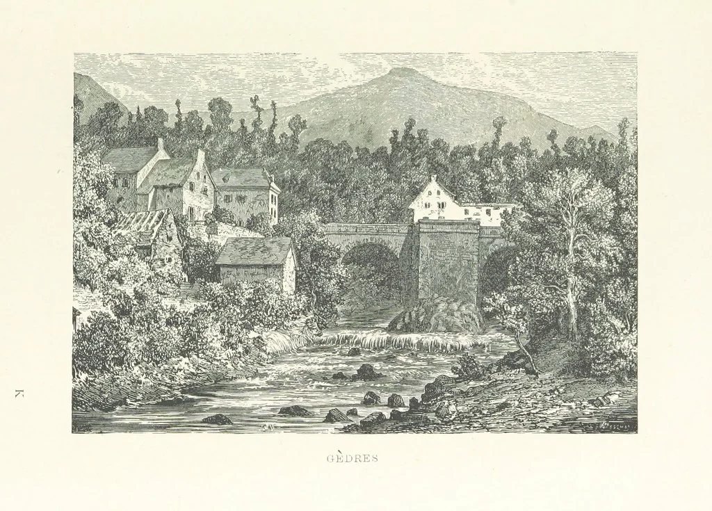 An illustration from The Pyrenees: a description of summer life at French watering places ... With ... illustrations by Gustave Doré, and a new map of the Central Pyrenees, 1881, leaf 147