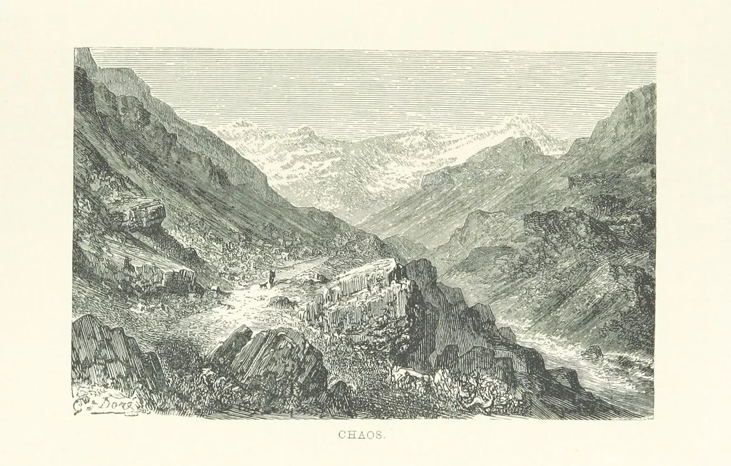 An illustration from The Pyrenees: a description of summer life at French watering places ... With ... illustrations by Gustave Doré, and a new map of the Central Pyrenees, 1881, leaf 151
