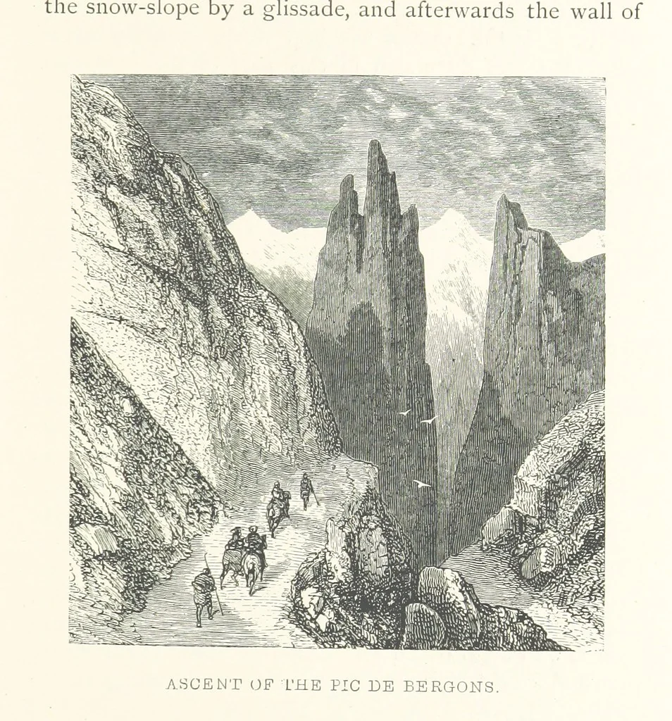 An illustration from The Pyrenees: a description of summer life at French watering places ... With ... illustrations by Gustave Doré, and a new map of the Central Pyrenees, 1881, leaf 159
