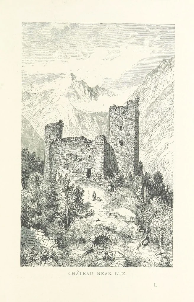 An illustration from The Pyrenees: a description of summer life at French watering places ... With ... illustrations by Gustave Doré, and a new map of the Central Pyrenees, 1881, leaf 163