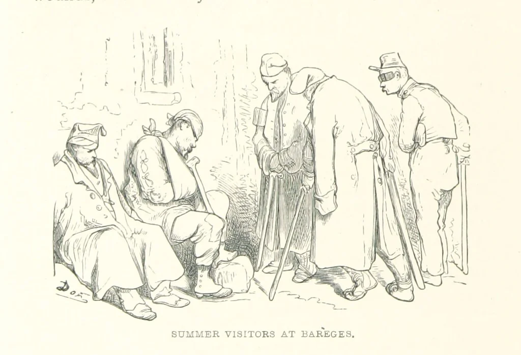 An illustration from The Pyrenees: a description of summer life at French watering places ... With ... illustrations by Gustave Doré, and a new map of the Central Pyrenees, 1881, leaf 168