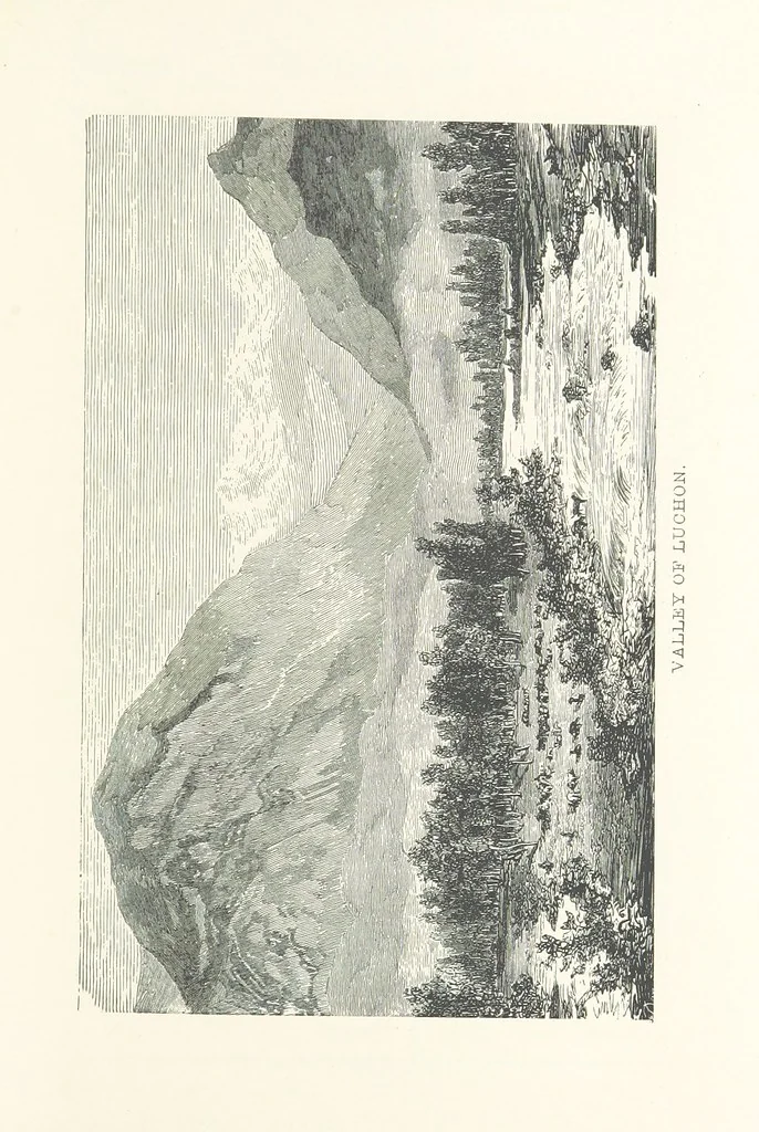 An illustration from The Pyrenees: a description of summer life at French watering places ... With ... illustrations by Gustave Doré, and a new map of the Central Pyrenees, 1881, leaf 183