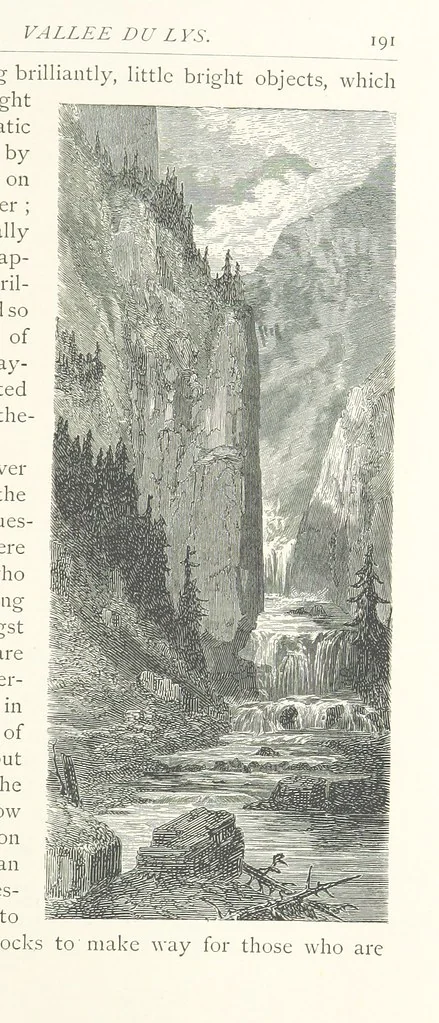 An illustration from The Pyrenees: a description of summer life at French watering places ... With ... illustrations by Gustave Doré, and a new map of the Central Pyrenees, 1881, leaf 209