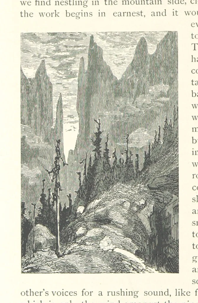 An illustration from The Pyrenees: a description of summer life at French watering places ... With ... illustrations by Gustave Doré, and a new map of the Central Pyrenees, 1881, leaf 218