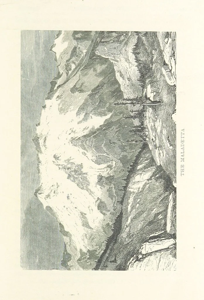 An illustration from The Pyrenees: a description of summer life at French watering places ... With ... illustrations by Gustave Doré, and a new map of the Central Pyrenees, 1881, leaf 221