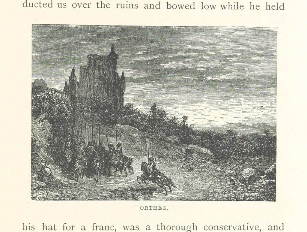 An illustration from The Pyrenees: a description of summer life at French watering places ... With ... illustrations by Gustave Doré, and a new map of the Central Pyrenees, 1881, leaf 31