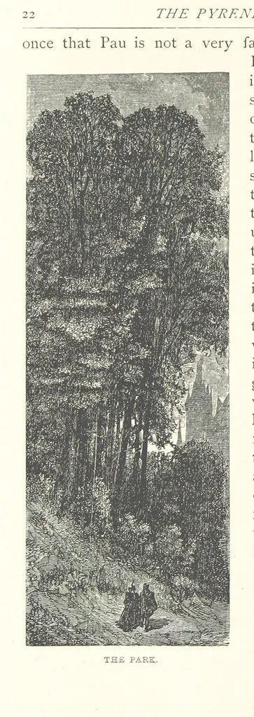 An illustration from The Pyrenees: a description of summer life at French watering places ... With ... illustrations by Gustave Doré, and a new map of the Central Pyrenees, 1881, leaf 40