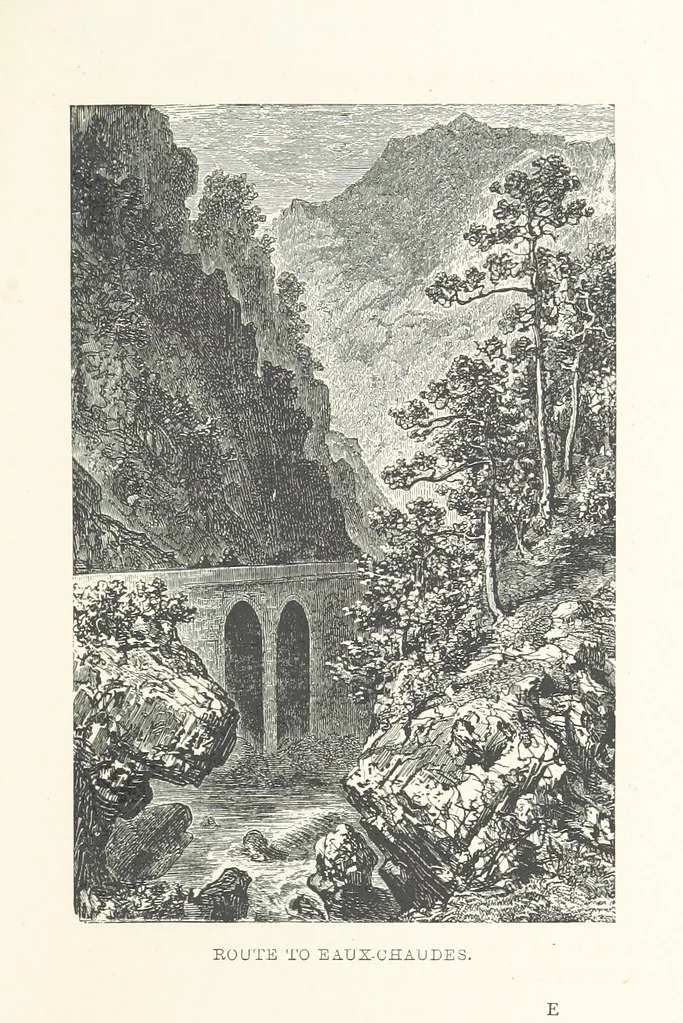An illustration from The Pyrenees: a description of summer life at French watering places ... With ... illustrations by Gustave Doré, and a new map of the Central Pyrenees, 1881, leaf 67