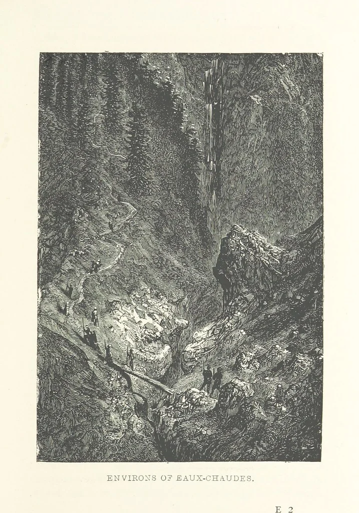 An illustration from The Pyrenees: a description of summer life at French watering places ... With ... illustrations by Gustave Doré, and a new map of the Central Pyrenees, 1881, leaf 69