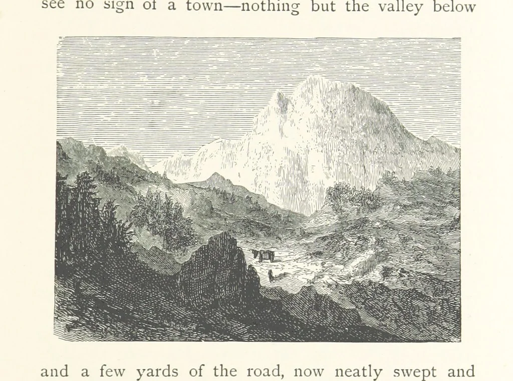 An illustration from The Pyrenees: a description of summer life at French watering places ... With ... illustrations by Gustave Doré, and a new map of the Central Pyrenees, 1881, leaf 79