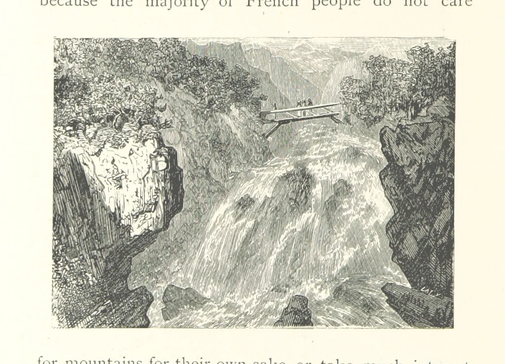An illustration from The Pyrenees: a description of summer life at French watering places ... With ... illustrations by Gustave Doré, and a new map of the Central Pyrenees, 1881, leaf 94
