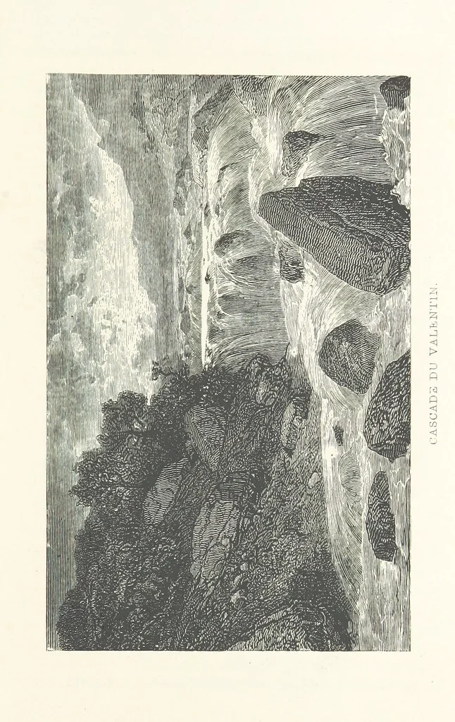 An illustration from The Pyrenees: a description of summer life at French watering places ... With ... illustrations by Gustave Doré, and a new map of the Central Pyrenees, 1881, leaf 97