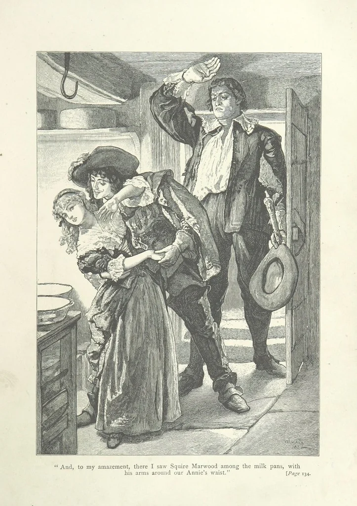 An illustration from Lorna Doone: a romance of Exmoor, 1883, leaf 167