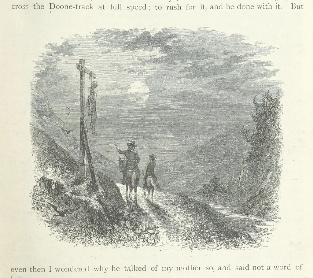 An illustration from Lorna Doone: a romance of Exmoor, 1883, leaf 41