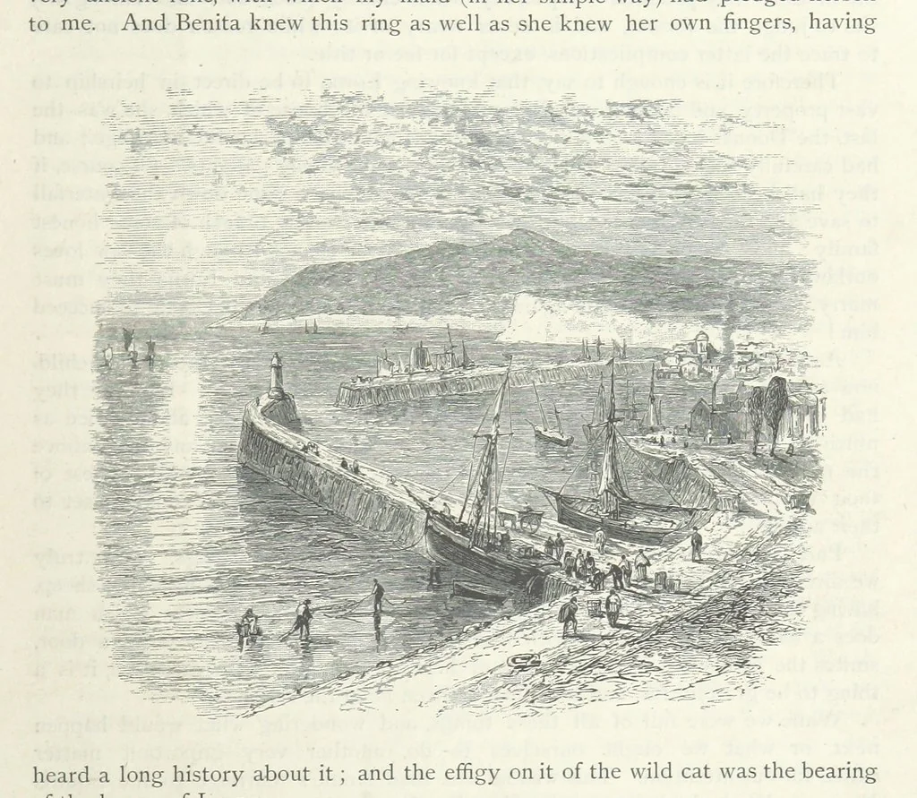 An illustration from Lorna Doone: a romance of Exmoor, 1883, leaf 437