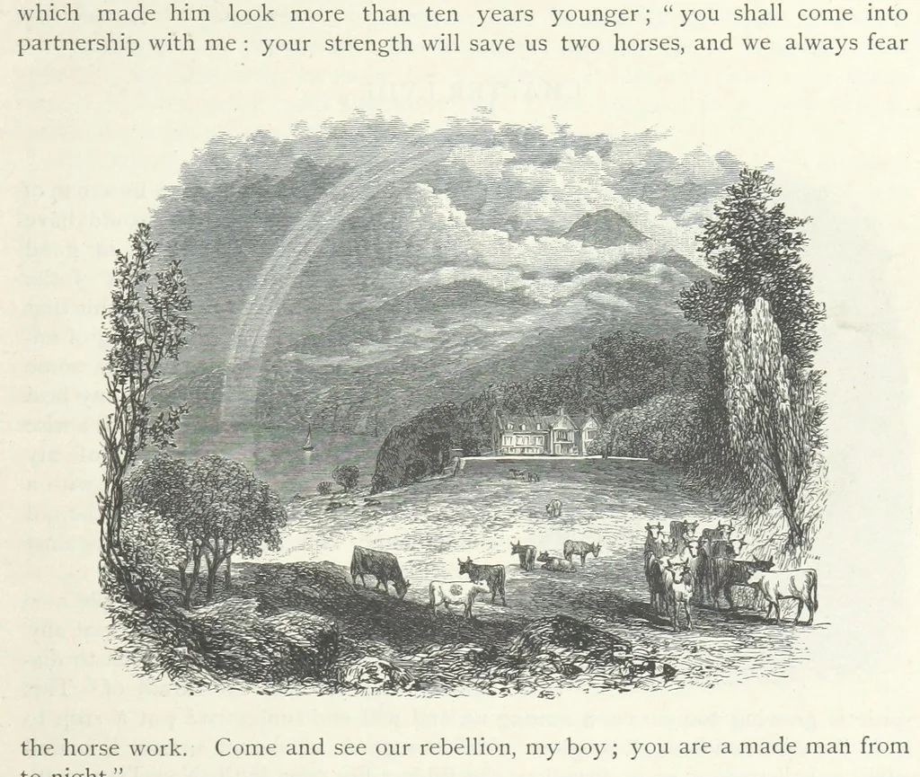 An illustration from Lorna Doone: a romance of Exmoor, 1883, leaf 447