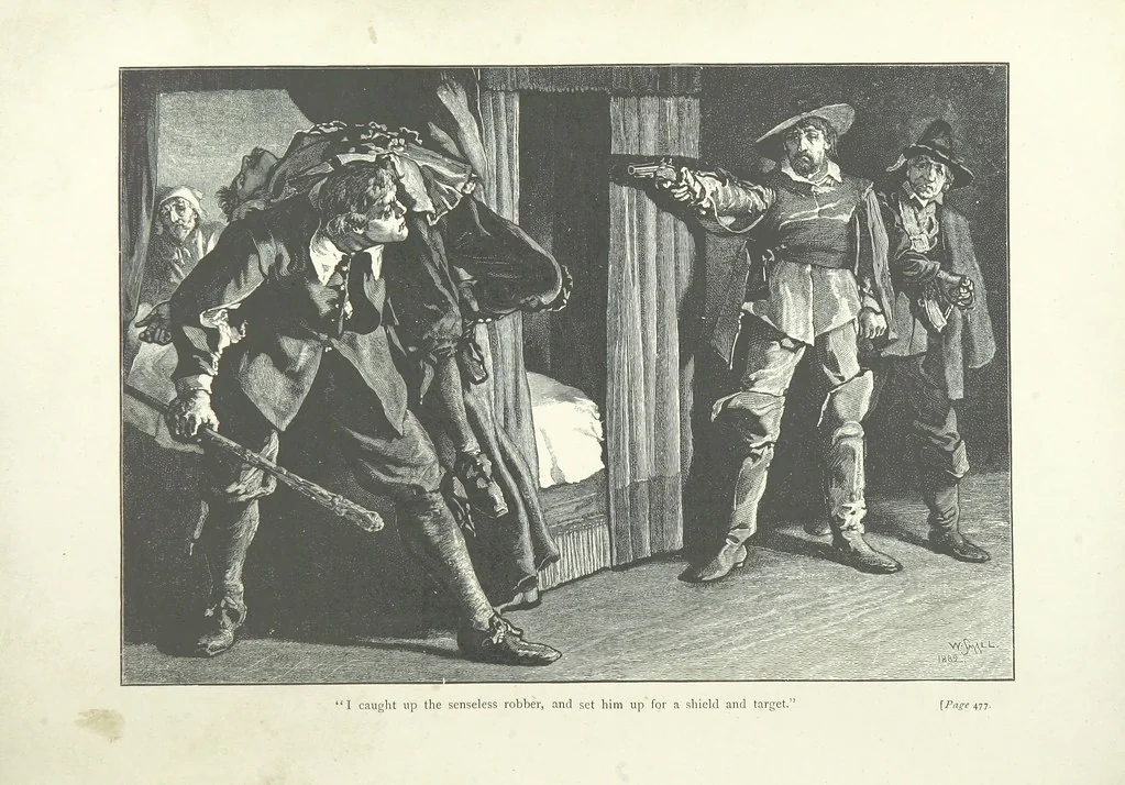 An illustration from Lorna Doone: a romance of Exmoor, 1883, leaf 530
