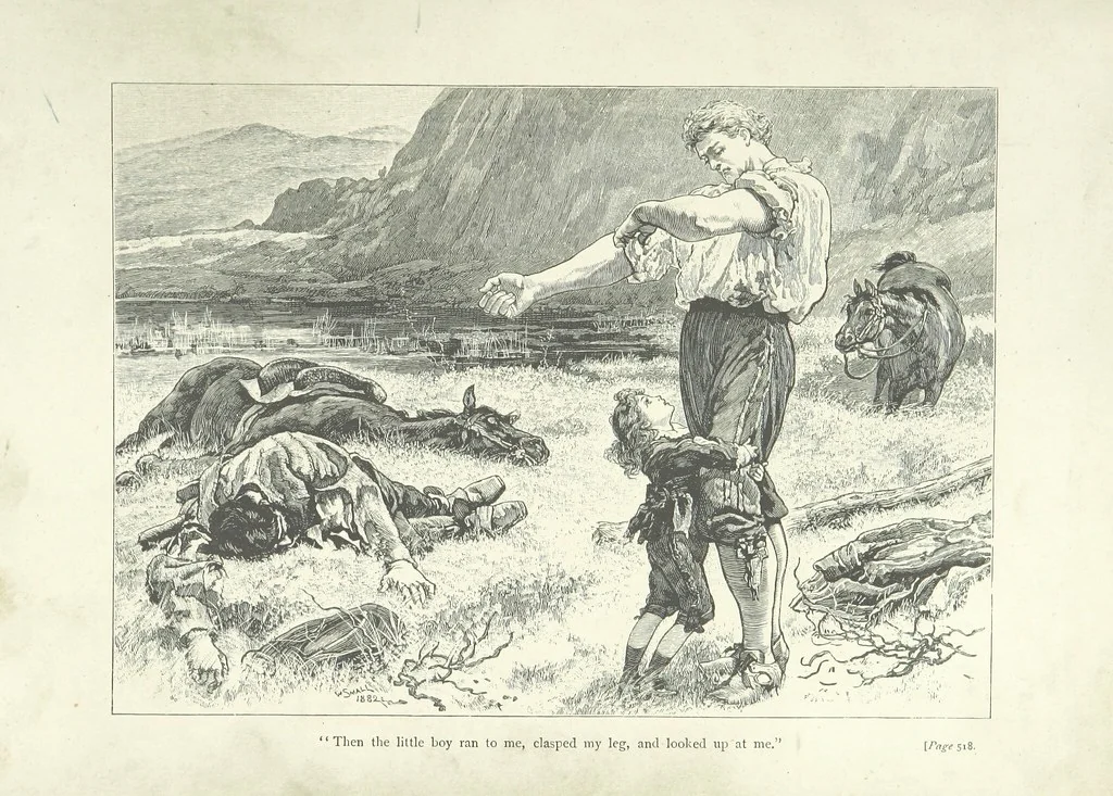 An illustration from Lorna Doone: a romance of Exmoor, 1883, leaf 573