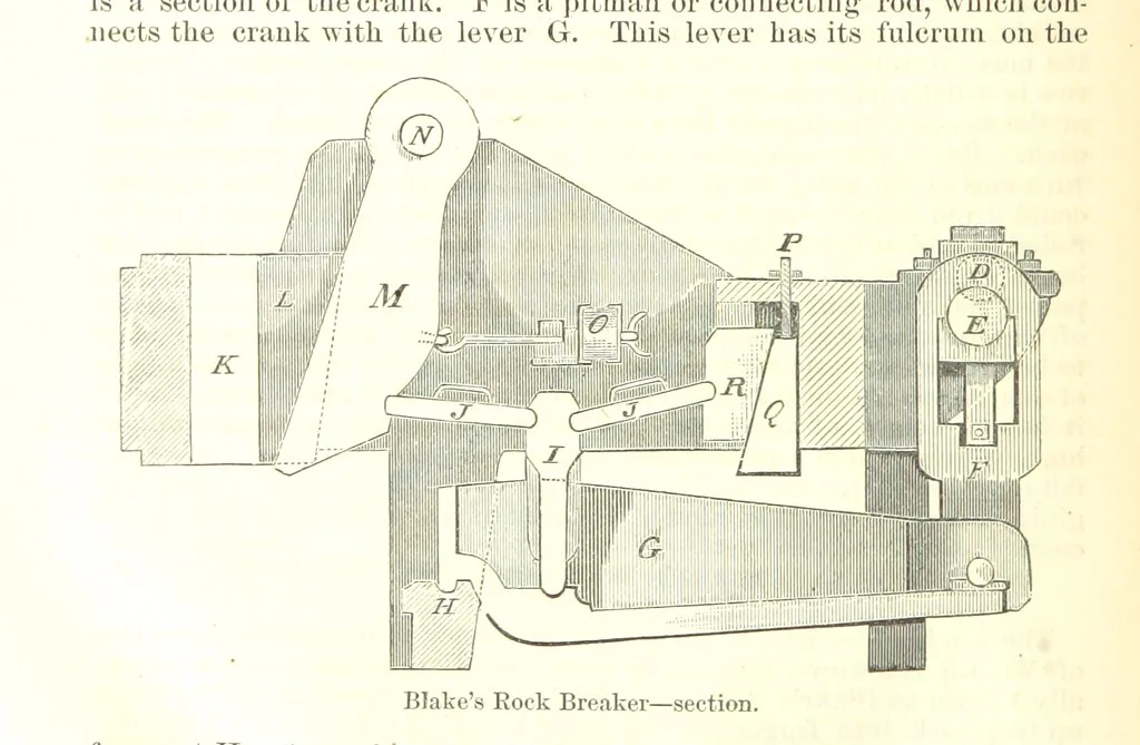 An illustration from Notices of Mining Machinery and various mechanical appliances in use chiefly in the Pacific States and Territories, for mining, raising, and working ores, etc, 1871, leaf 196