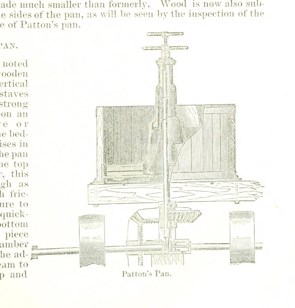 An illustration from Notices of Mining Machinery and various mechanical appliances in use chiefly in the Pacific States and Territories, for mining, raising, and working ores, etc, 1871, leaf 237