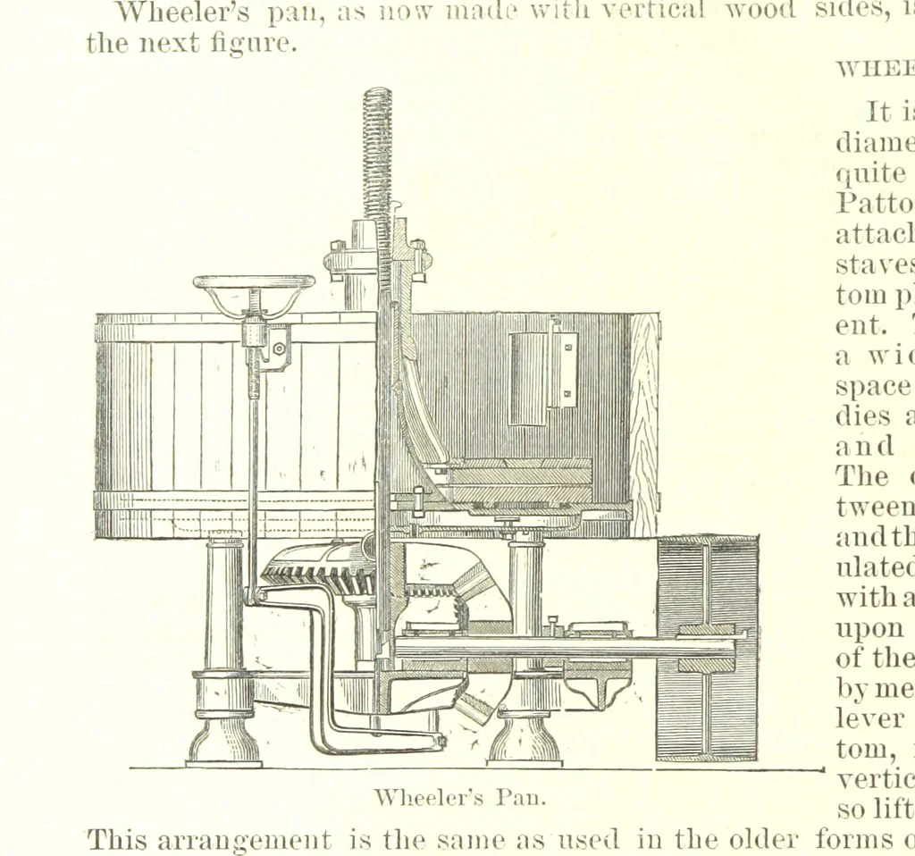 An illustration from Notices of Mining Machinery and various mechanical appliances in use chiefly in the Pacific States and Territories, for mining, raising, and working ores, etc, 1871, leaf 238