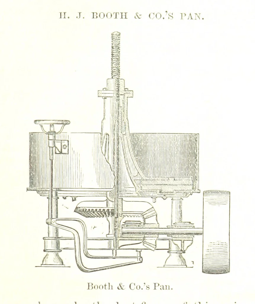 An illustration from Notices of Mining Machinery and various mechanical appliances in use chiefly in the Pacific States and Territories, for mining, raising, and working ores, etc, 1871, leaf 239