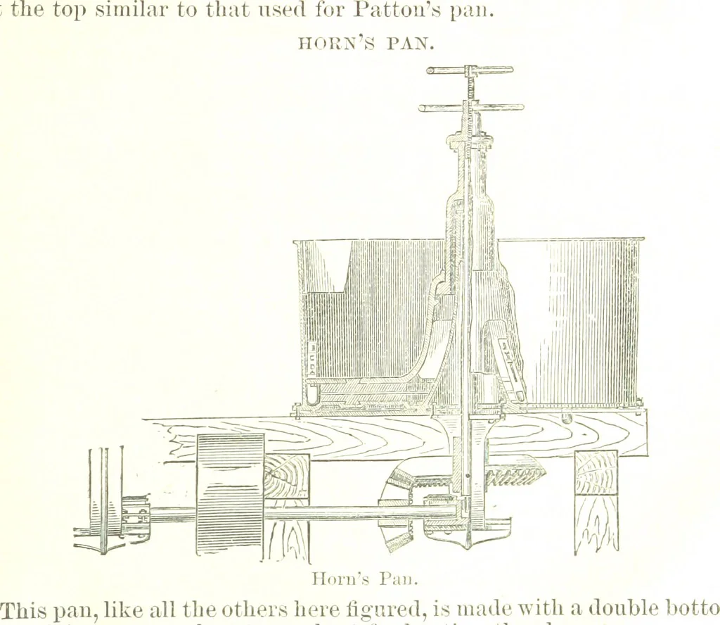 An illustration from Notices of Mining Machinery and various mechanical appliances in use chiefly in the Pacific States and Territories, for mining, raising, and working ores, etc, 1871, leaf 239