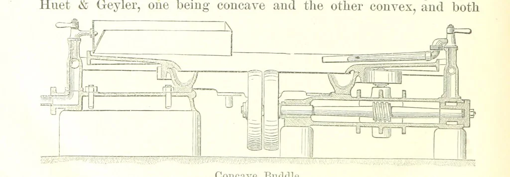 An illustration from Notices of Mining Machinery and various mechanical appliances in use chiefly in the Pacific States and Territories, for mining, raising, and working ores, etc, 1871, leaf 262