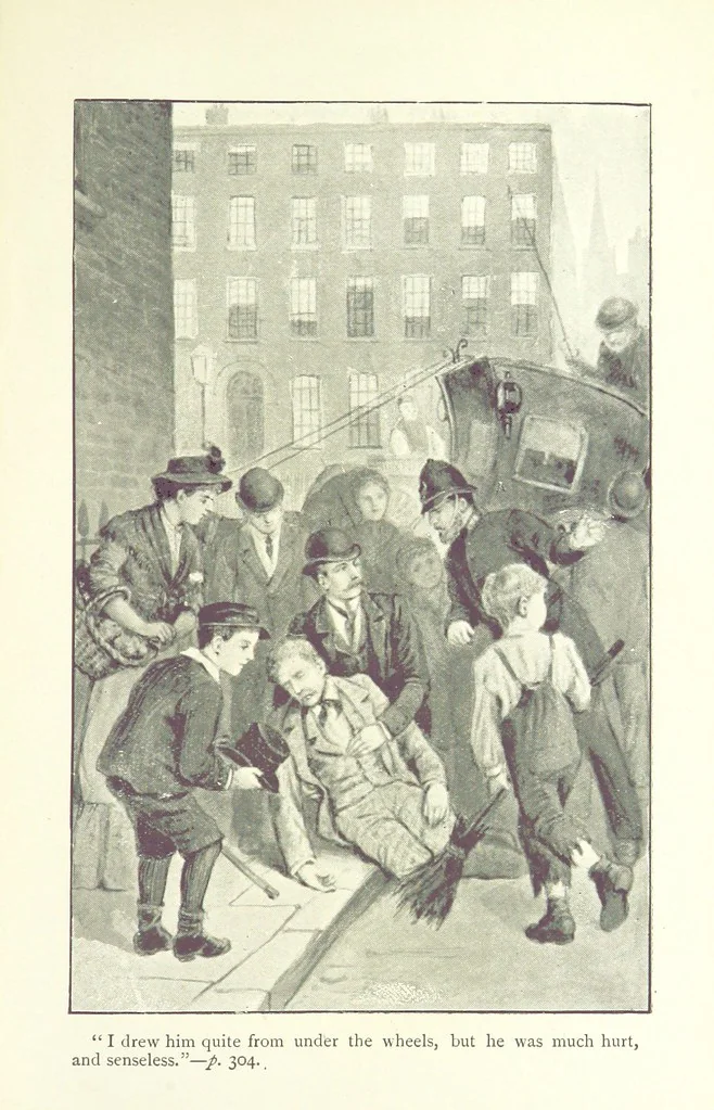 An illustration from A Charge to Keep, 1896, leaf 319