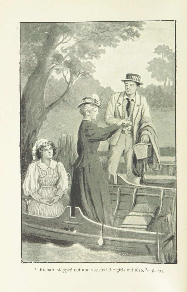 An illustration from A Charge to Keep, 1896, leaf 50