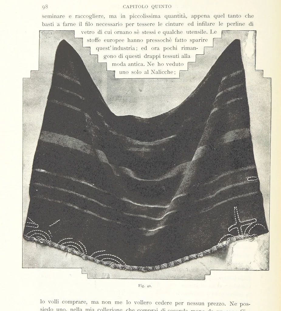 An illustration from Viaggi d'un artista nell'America Meridionale. I Caduvei, Mbayá o Guaycurú. Con prefazione ed uno studio storico ed etnografico del Dott. G. A. Colini. 112 figure, etc, 1895, leaf 128