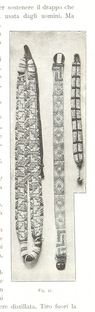 An illustration from Viaggi d'un artista nell'America Meridionale. I Caduvei, Mbayá o Guaycurú. Con prefazione ed uno studio storico ed etnografico del Dott. G. A. Colini. 112 figure, etc, 1895, leaf 139