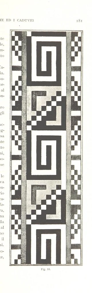 An illustration from Viaggi d'un artista nell'America Meridionale. I Caduvei, Mbayá o Guaycurú. Con prefazione ed uno studio storico ed etnografico del Dott. G. A. Colini. 112 figure, etc, 1895, leaf 211