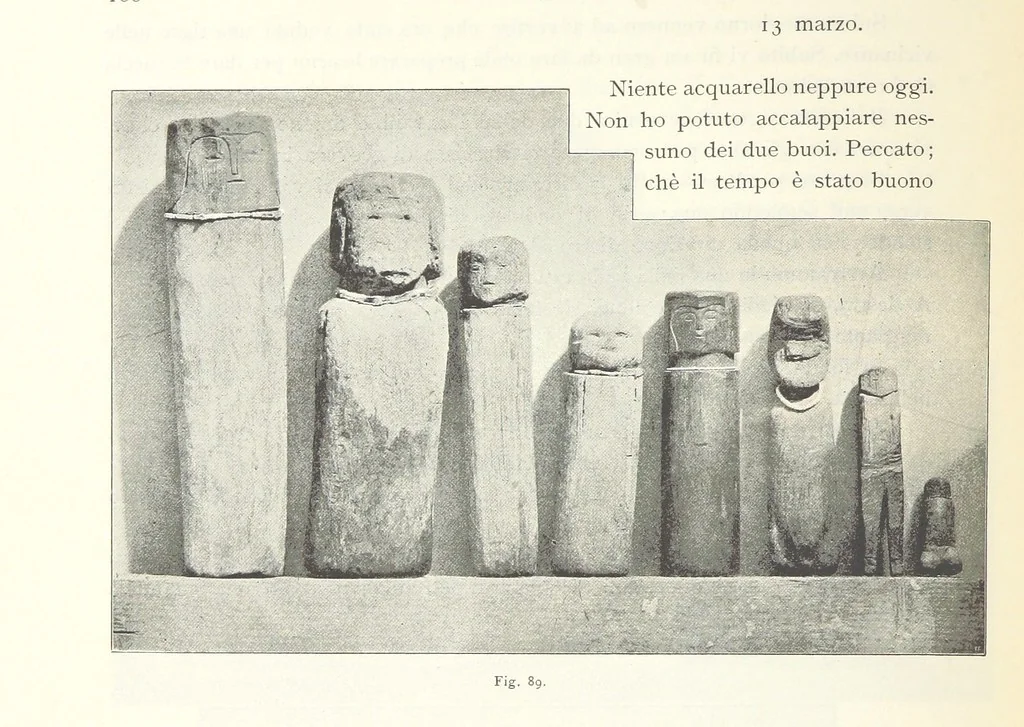 An illustration from Viaggi d'un artista nell'America Meridionale. I Caduvei, Mbayá o Guaycurú. Con prefazione ed uno studio storico ed etnografico del Dott. G. A. Colini. 112 figure, etc, 1895, leaf 218