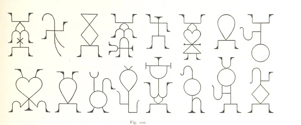 An illustration from Viaggi d'un artista nell'America Meridionale. I Caduvei, Mbayá o Guaycurú. Con prefazione ed uno studio storico ed etnografico del Dott. G. A. Colini. 112 figure, etc, 1895, leaf 253
