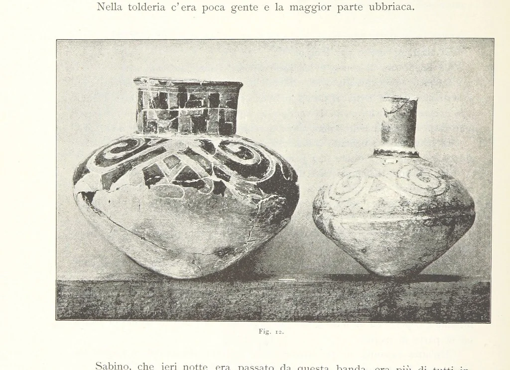 An illustration from Viaggi d'un artista nell'America Meridionale. I Caduvei, Mbayá o Guaycurú. Con prefazione ed uno studio storico ed etnografico del Dott. G. A. Colini. 112 figure, etc, 1895, leaf 68