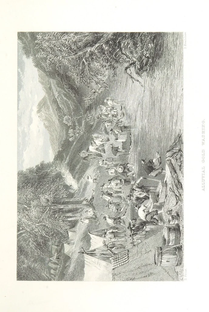 An illustration from Australia ... Illustrated with drawings by Skinner Prout, N. Chevalier, etc. [With maps, 1873, leaf 121