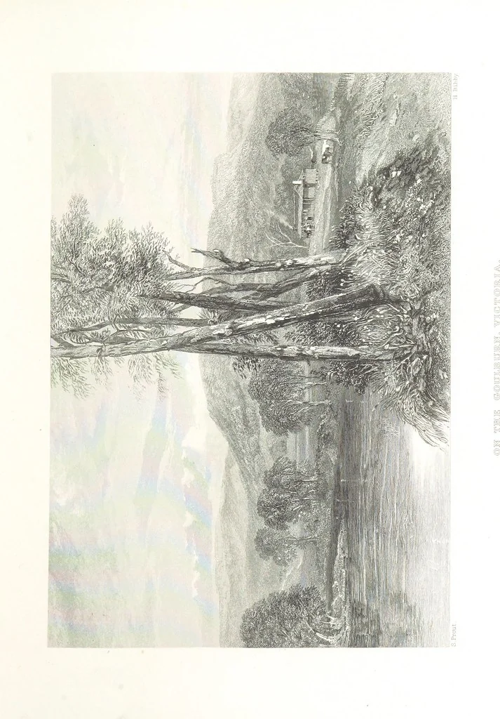 An illustration from Australia ... Illustrated with drawings by Skinner Prout, N. Chevalier, etc. [With maps, 1873, leaf 131