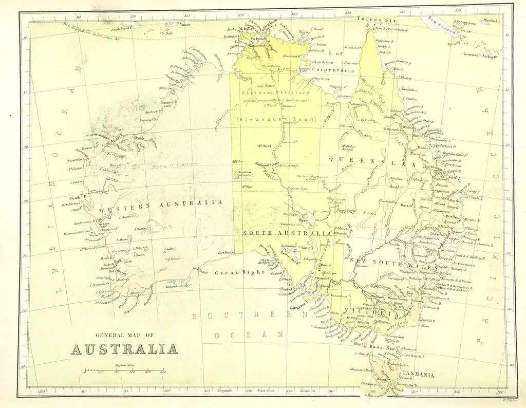 An illustration from Australia ... Illustrated with drawings by Skinner Prout, N. Chevalier, etc. [With maps, 1873, leaf 8