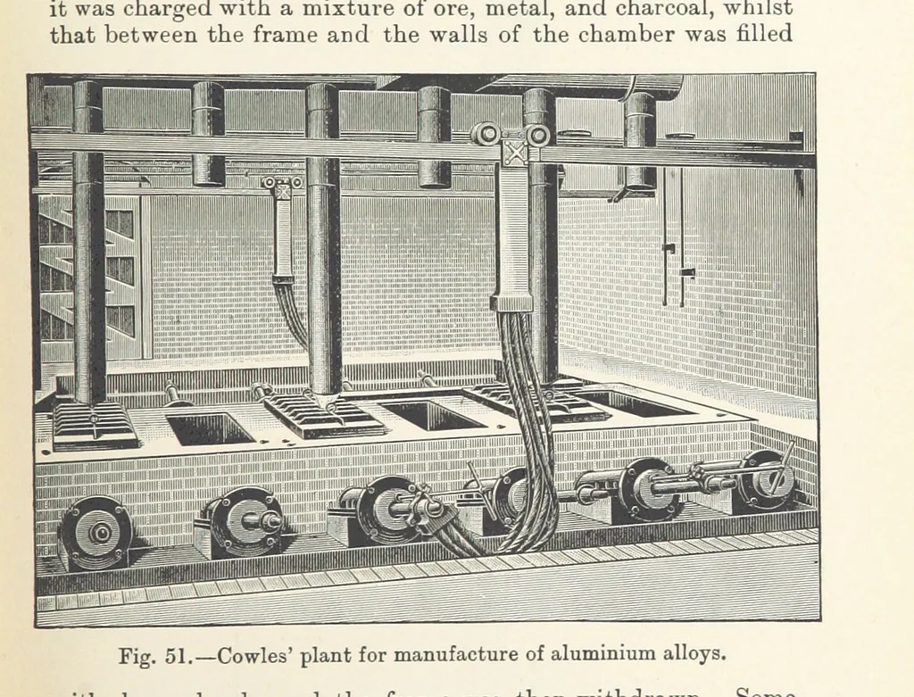 An illustration from Electric Smelting and Refining ... Being the second edition of “Elektro-Metallurgie” ... Translated, with additions, by Walter G. M'Millan, etc, 1897, leaf 133