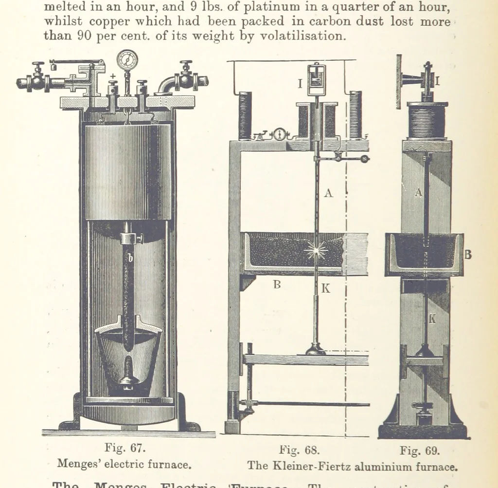 An illustration from Electric Smelting and Refining ... Being the second edition of “Elektro-Metallurgie” ... Translated, with additions, by Walter G. M'Millan, etc, 1897, leaf 160