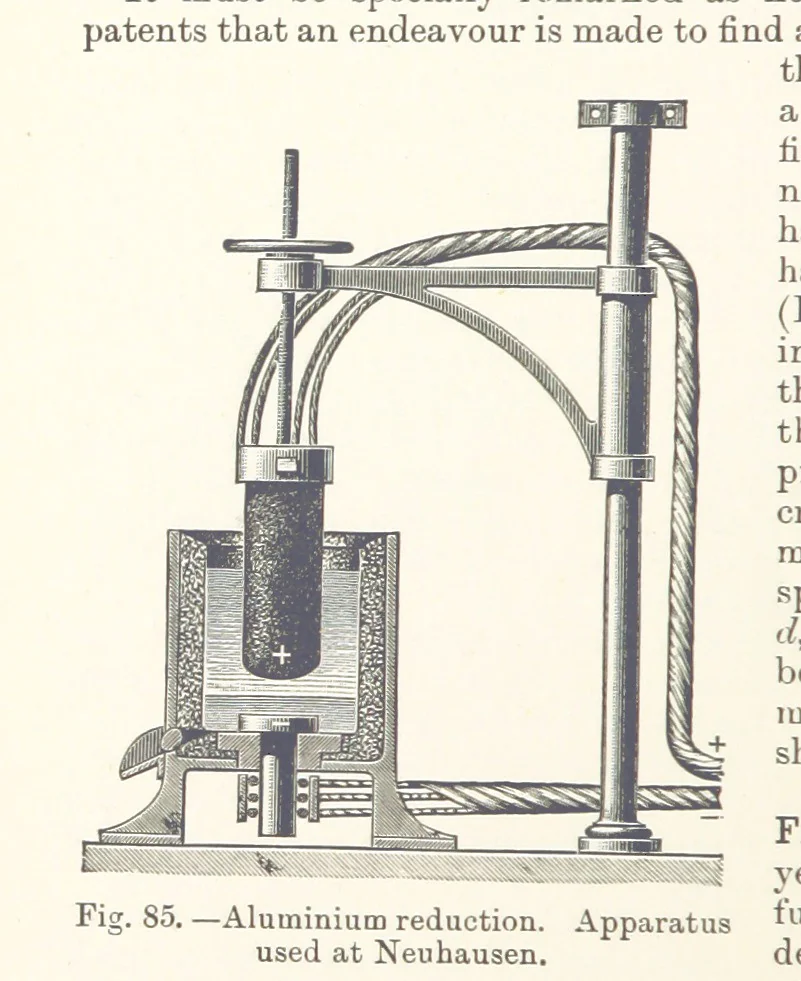 An illustration from Electric Smelting and Refining ... Being the second edition of “Elektro-Metallurgie” ... Translated, with additions, by Walter G. M'Millan, etc, 1897, leaf 182