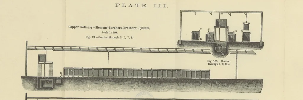 An illustration from Electric Smelting and Refining ... Being the second edition of “Elektro-Metallurgie” ... Translated, with additions, by Walter G. M'Millan, etc, 1897, leaf 226