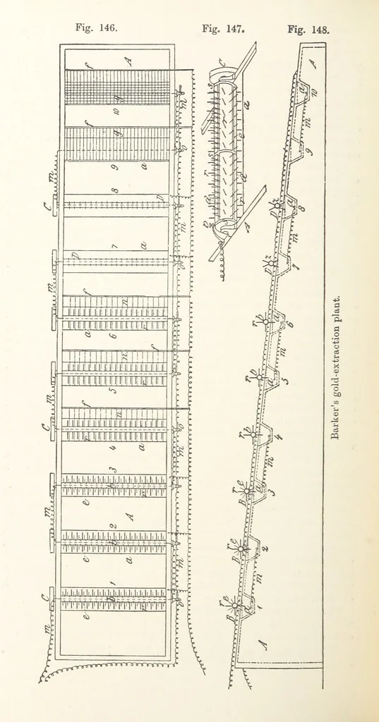 An illustration from Electric Smelting and Refining ... Being the second edition of “Elektro-Metallurgie” ... Translated, with additions, by Walter G. M'Millan, etc, 1897, leaf 296