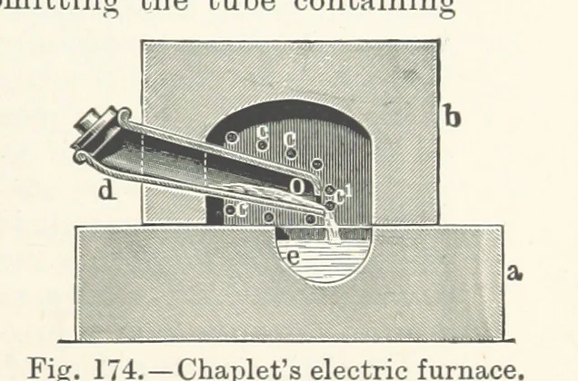 An illustration from Electric Smelting and Refining ... Being the second edition of “Elektro-Metallurgie” ... Translated, with additions, by Walter G. M'Millan, etc, 1897, leaf 393