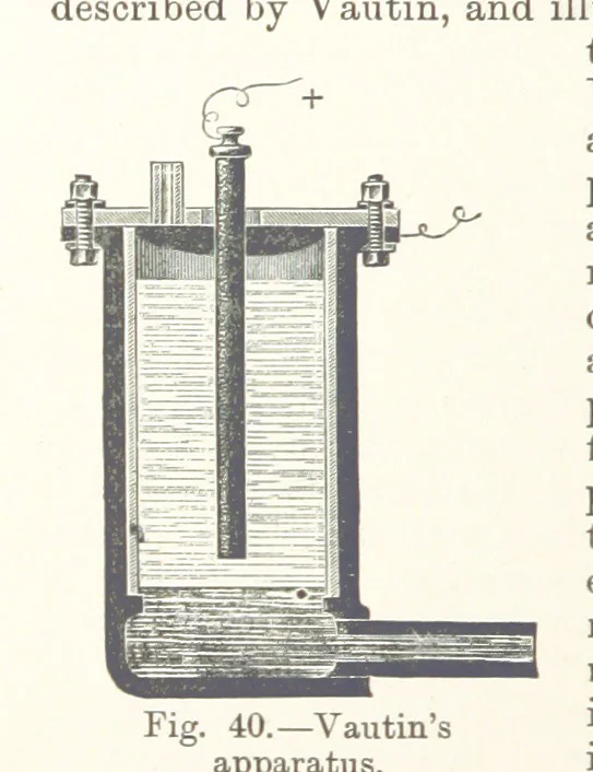 An illustration from Electric Smelting and Refining ... Being the second edition of “Elektro-Metallurgie” ... Translated, with additions, by Walter G. M'Millan, etc, 1897, leaf 98