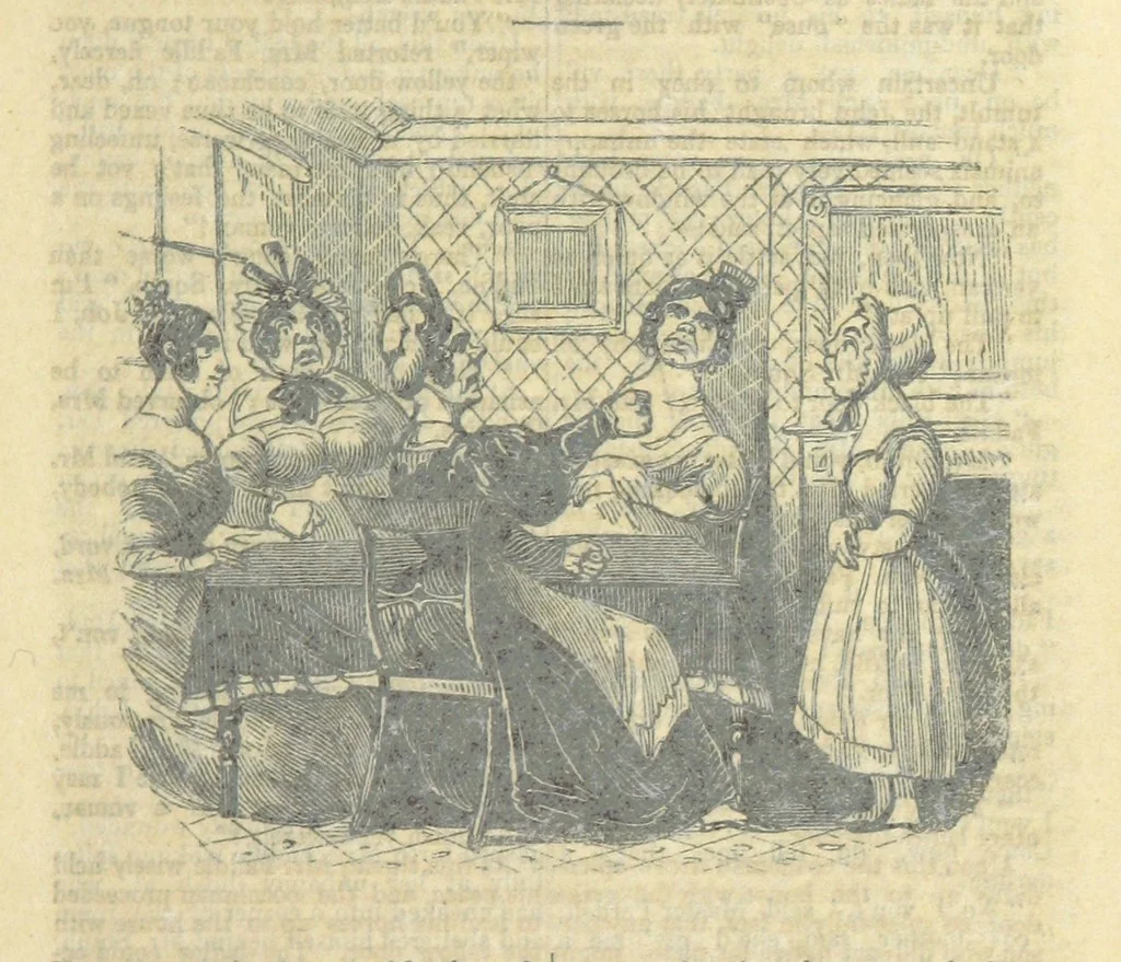 An illustration from The post-humorous notes of the Pickwickian Club. Edited by “Bos”. Illustrated with ... engravings, 1837, leaf 117