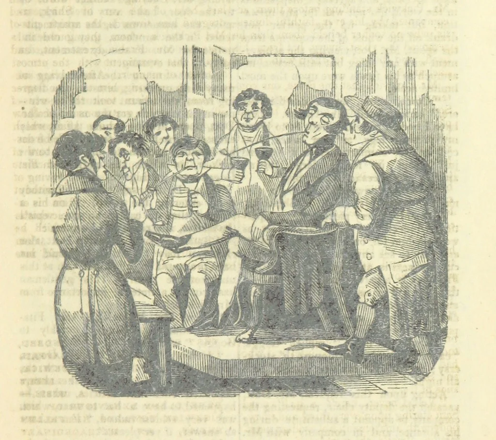 An illustration from The post-humorous notes of the Pickwickian Club. Edited by “Bos”. Illustrated with ... engravings, 1837, leaf 129