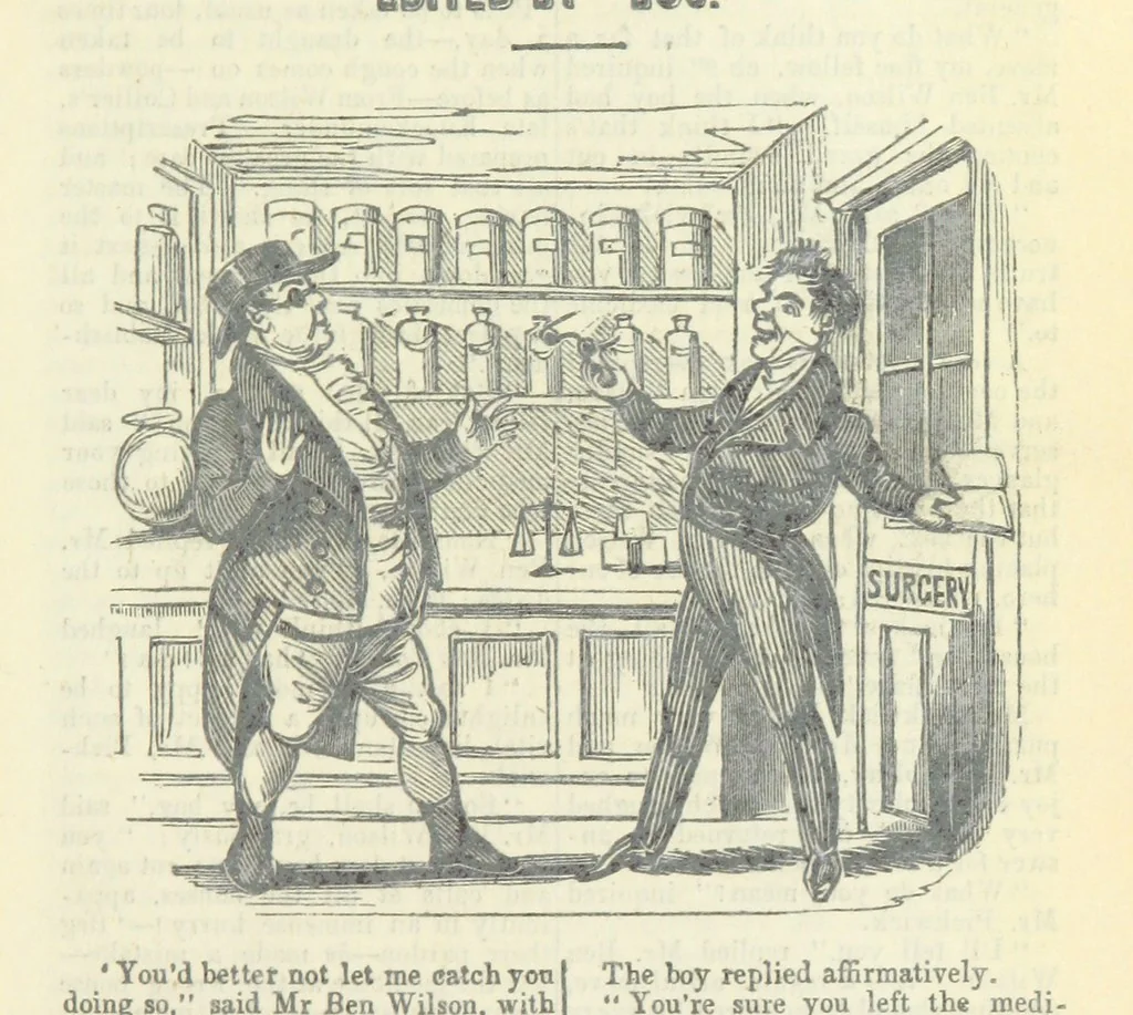 An illustration from The post-humorous notes of the Pickwickian Club. Edited by “Bos”. Illustrated with ... engravings, 1837, leaf 181